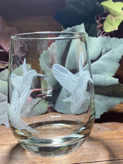 Hummingbirds Wine Glass All My Designs Are Unique And Artistic I Meticulously Handcraft And