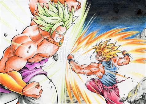 Goku's fight with vegeta was the first truly major fight in dragon ball z. Goku vs Broly - Dragon Ball Z Fan Art (26880954) - Fanpop