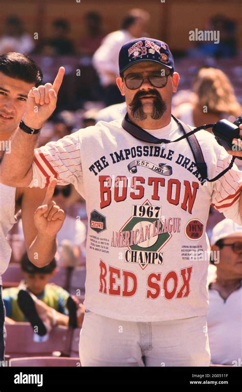 A Very Enthusiastic Boston Red Sox Fan Please Credit Photographer