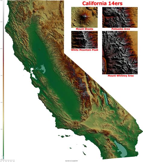 california topographic map with cities map of world