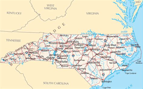 Interstate 95 North Carolina Map