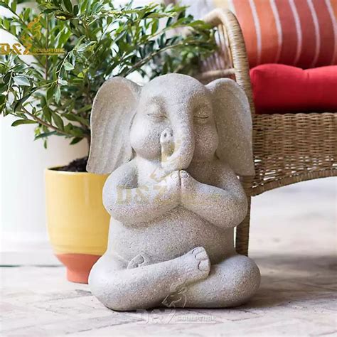 Meditating Elephant Statue Dandz Sculpture