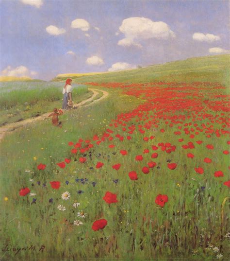 Field of Poppies by Pal Szinyei Merse | Landscape art, Landscape paintings, Landscape