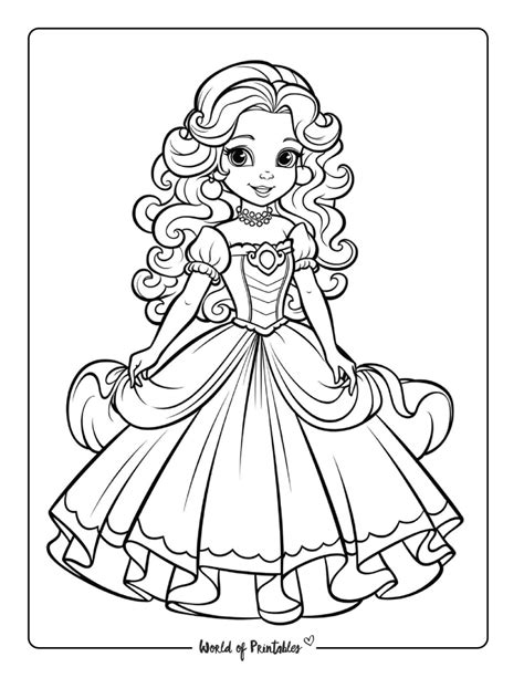 Best Princess Coloring Pages World Of Printables