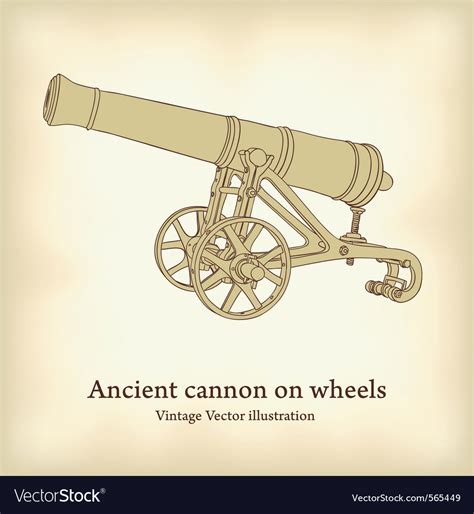 antique cannon royalty free vector image vectorstock