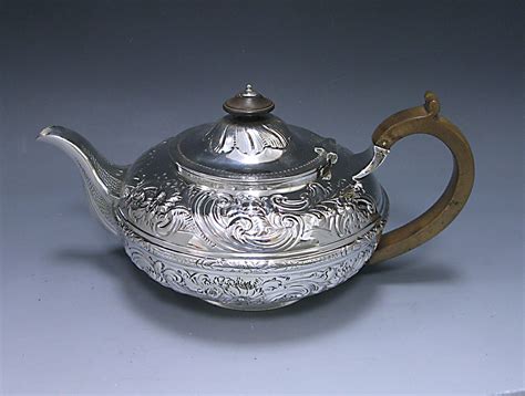 Antique Silver Victorian Teapot Made In 1848 William Walter Antiques