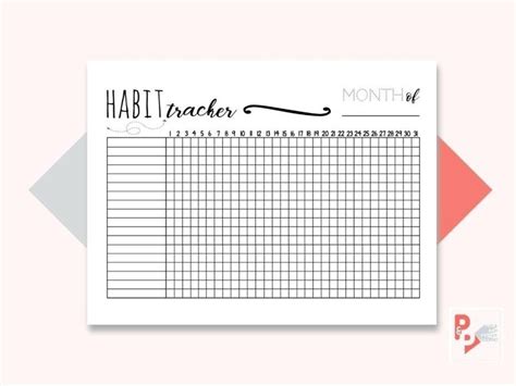 A Printable Habit Tracker With The Words Habit Tracker Written In Black