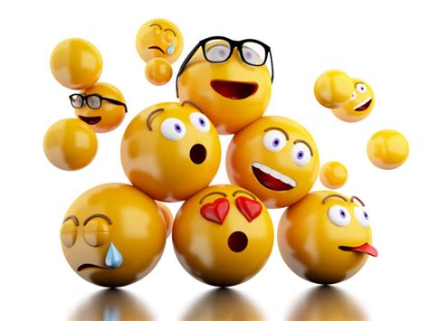 3d Emojis Icons With Facial Expressions Stage Delight