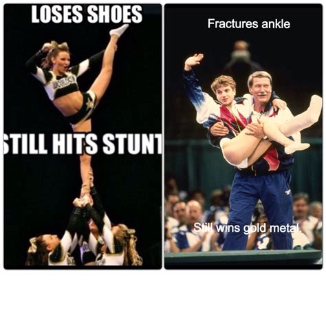 Dont Want To Upset Any One With This Pin Because Cheerleading Is Just As Hard As Gymnastics And
