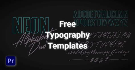 83 Free Typography Templates for Premiere Pro and After Effects