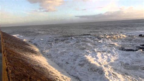 Porthcawl Seafront And Some Huge Waves February 28th 2014 Youtube
