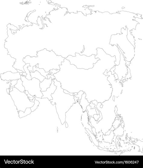 Blank Map Of Asia Outline Map Of Asia Border Map Of Asia Asia Map
