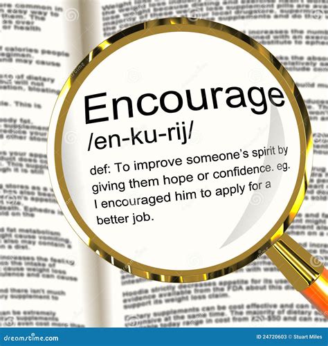 Meaning Of Encourage Stock Photos Image 24720603