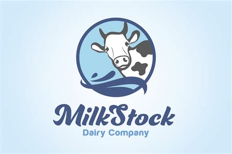Milkstock Dairy Company Logo Dairy Products Logo Company Logo