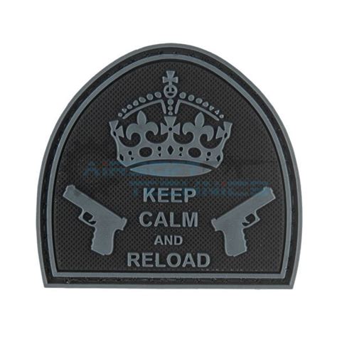 Patch Pvc Keep Calm And Reload Negru Gfc Tactical Airsoft Technics