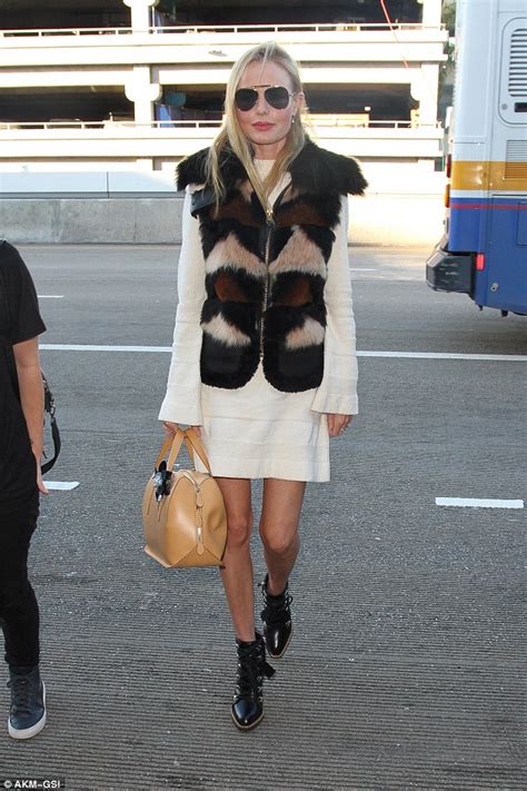 Kate Bosworth Is Fierce Fashionista In Fur Vest And Shades Daily Mail