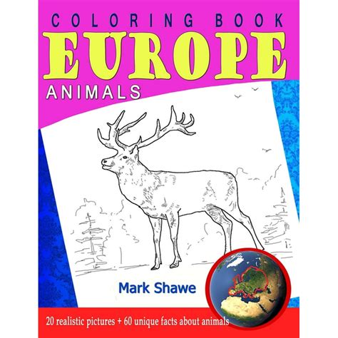 Animal Planet Coloring Book Animals Of Europe 20 Realistic Pictures