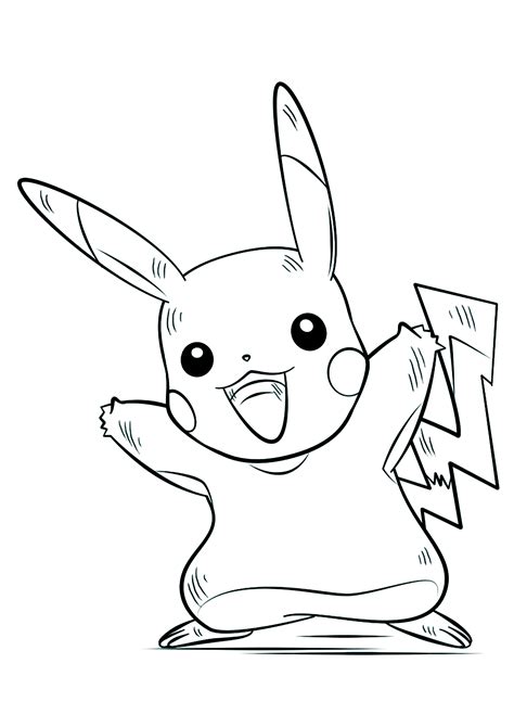 Pikachu Coloring Pages For Kids Smart
