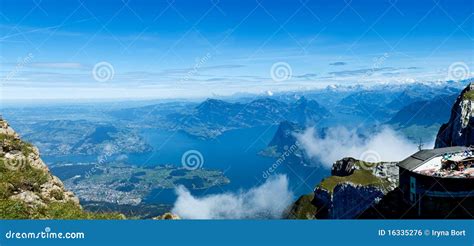Panoramic View From Pilatus Stock Photo Image Of Scenic Water 16335276