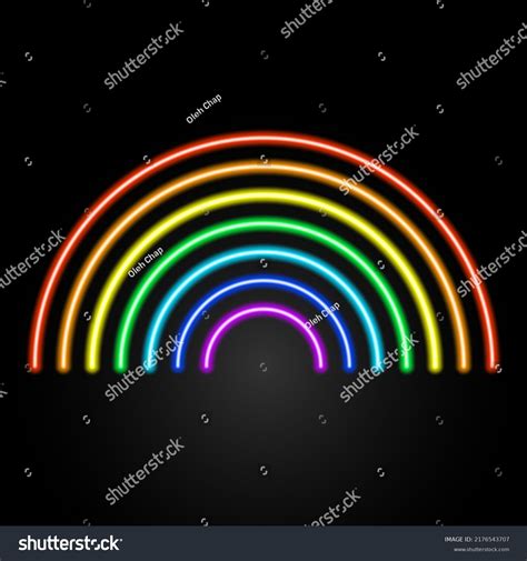 Rainbow Neon Sign Modern Glowing Banner Stock Vector Royalty Free