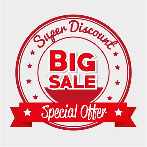 Super Discount Big Sale Special Offer Star Banner Stock Vector