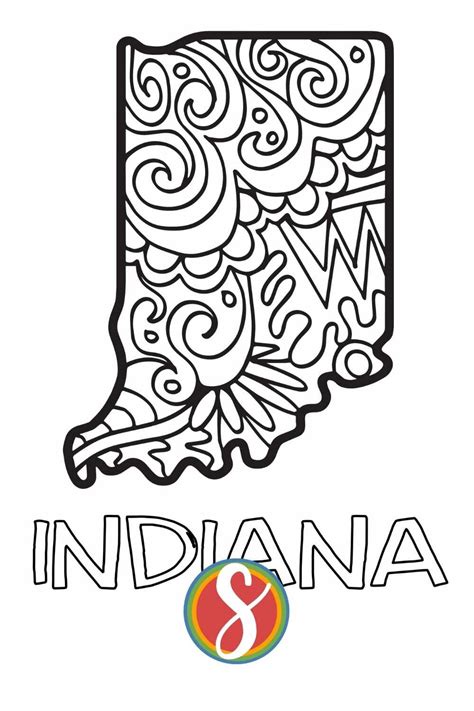 Free Indiana Coloring Pages — Stevie Doodles