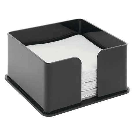 square black acrylic napkin caddy 5 3 8 l x 5 3 8 w x 3 1 8 h