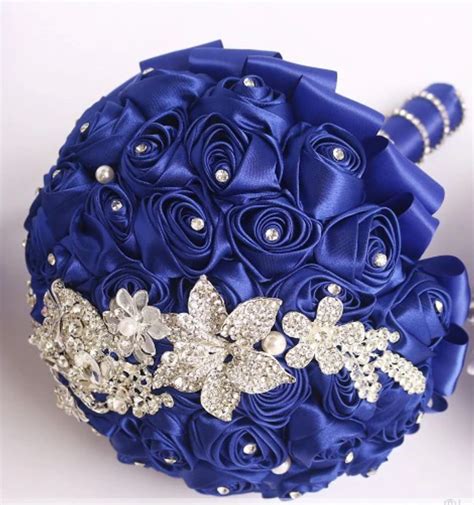 Crystal Flowers Bridal Bouquet With Images Blue Wedding Flowers