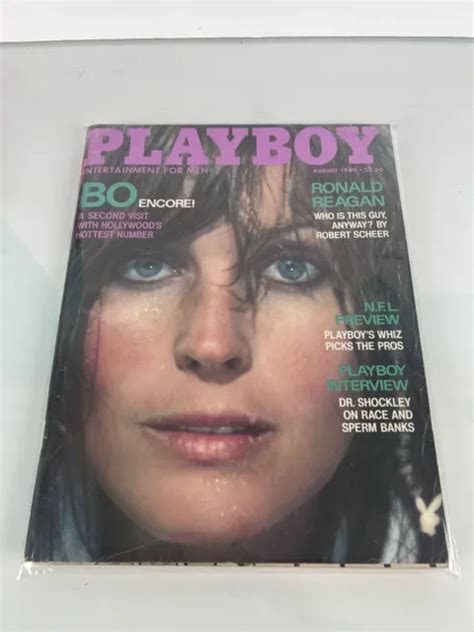 Vintage Playboy Magazine August Bo Derek Victoria Cooke Cf Ronald Reagan Picclick