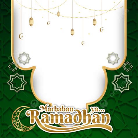Gambar Spanduk Tipografi Marhaban Ya Ramadhan Desain Islami Twibbon