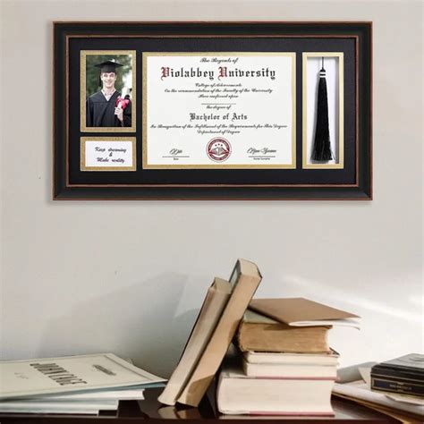 Wall Decor New Violabbey 21x11 Black 85x11 Diploma Frame With Tassel