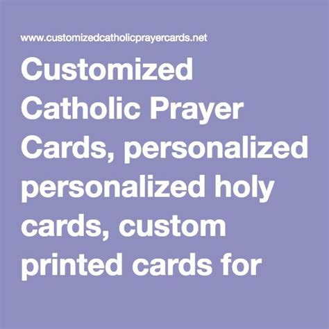 Customized Catholic Prayer Cards Personalized Holy Cards Custom