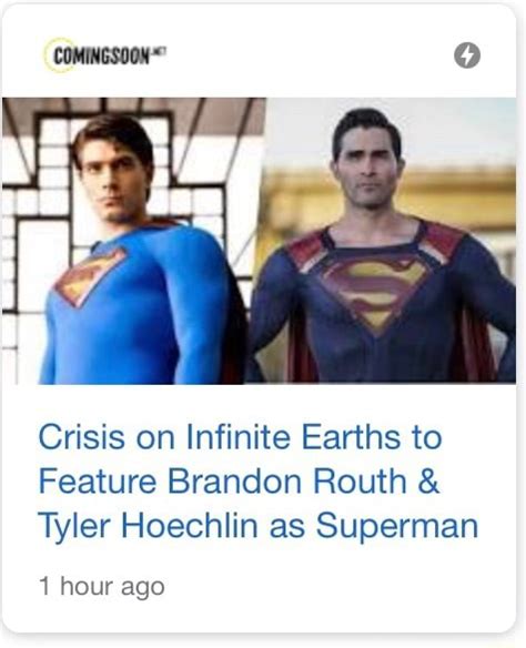 Crisis On Infinite Earths To Feature Brandon Routh And Tyler Hoechlin As