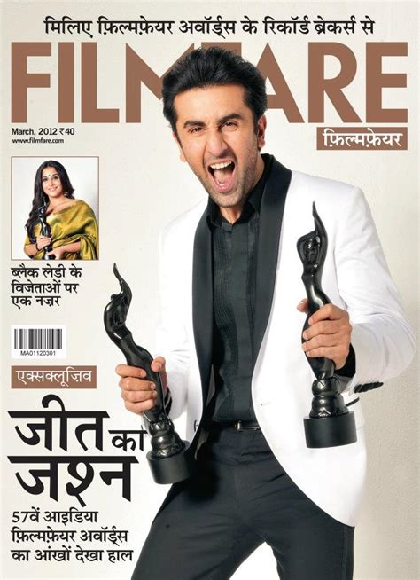ranbir kapoor on the cover of filmfare hindi march 2012