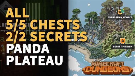 All Panda Plateau Secrets And Chests Minecraft Dungeons Youtube