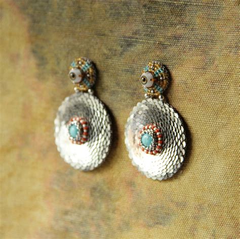 Southwestern Style Earrings Boho Silver Turquoise Earrings Etsy