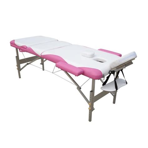 Table De Massage Alu Rose Et Blanc Achat Vente Table De Massage
