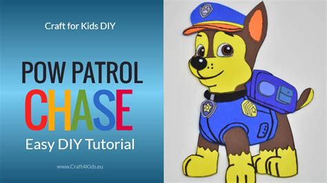 Easy Diy For Kids Kids Crafts Foam Chase Paw Patrol Chase Paw