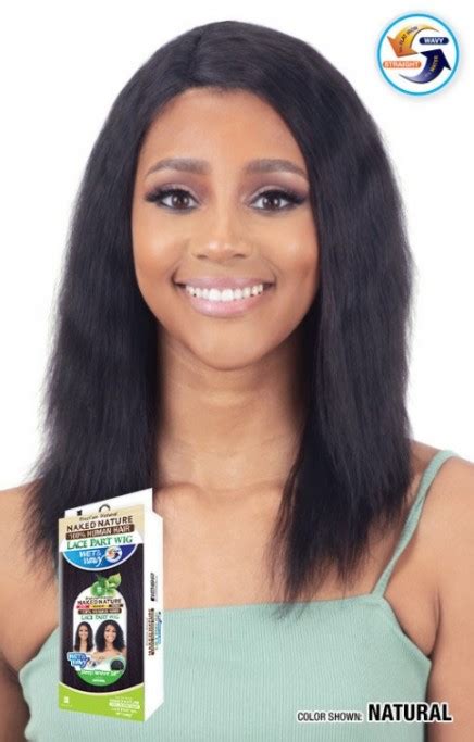 Naked Nature 100 Human Hair Wet And Wavy Lace Part Wig Deep Wave 18