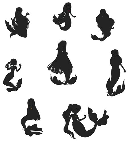 The Little Mermaid Lucia Nanami Silhouette Mermaid Melody Pichi Pichi