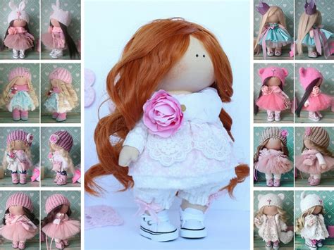 Rag Tilda Doll Handmade White Doll Textile Nursery Doll Cloth Baby Doll