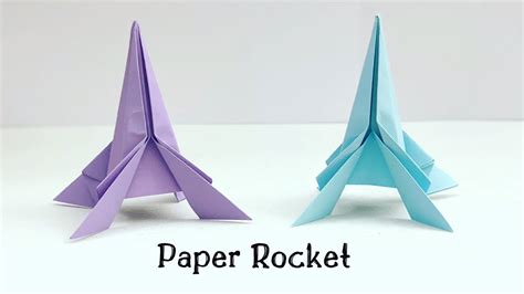 How To Make Easy Paper Rocket Toy For Kids Nursery Craft Ideas