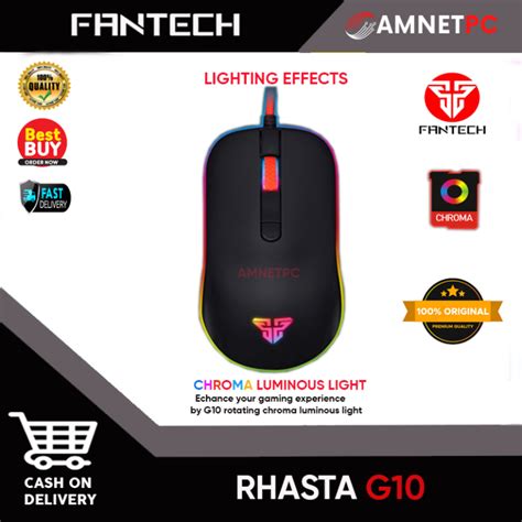 Amnetpc Fantech Mouse Rhasta G10 Wired Rgb Chroma Luminous Light Gaming