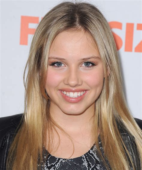 Gracie Dzienny Long Straight Casual Hairstyle Blonde Hair Color With