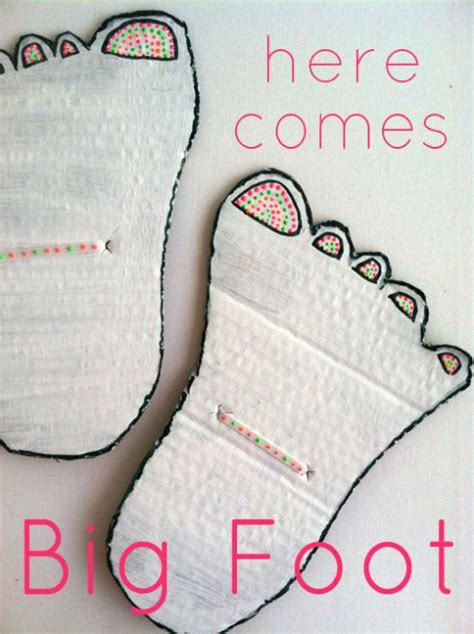 Diybigfeet Big Feet Shoes Yeti Art For Kids Crafts For Kids