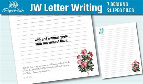 Jw Letter Writing Stationery Jw Letter Writing Notepad Jw Etsy
