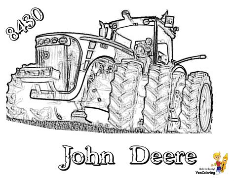 Awesome Free Printable John Deere Coloring Pages Desktop Background