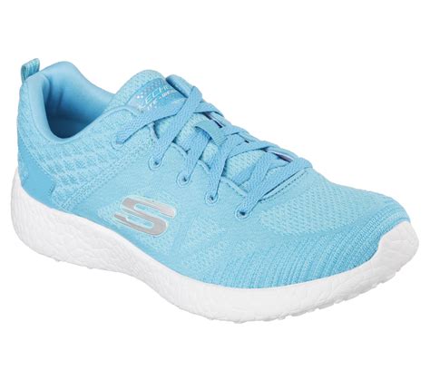 Skechers Womens Burst Athletic Shoe Light Blue