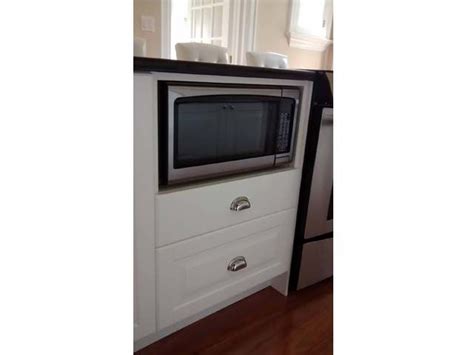 Wow, said one ikea kitchen employee. Microwave custom-integrated in IKEA base cabinets with storage drawers underneath | Diy kitchen ...