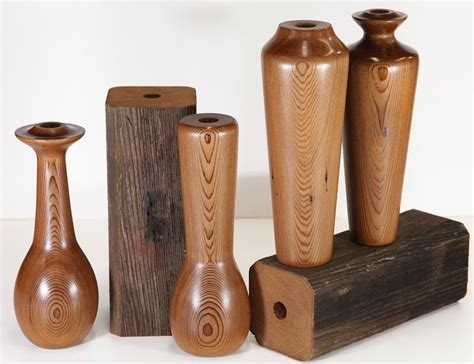Redwood Bud Vases Lathe Projects Wood Turning Projects Home Projects